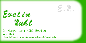 evelin muhl business card